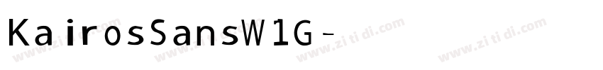Kairos Sans W1G字体转换